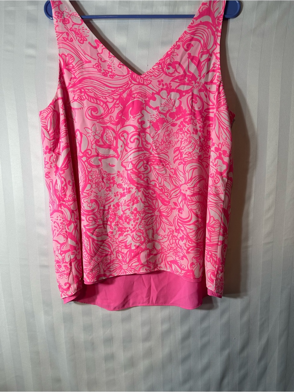 Lilly Pulitzer Pink Swirl Print V-Neck Camisole